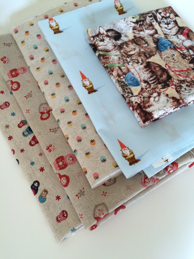 Heather Ross Gnomes Fabric Japanese Linen Fabric